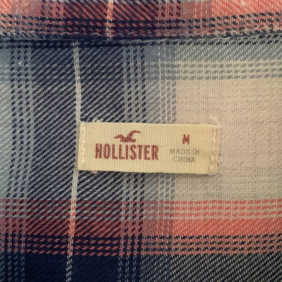 Hollister Pastel Plaid Flannel Shirt Sz M - Picture 7 of 11